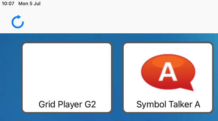 The refresh icon in Grid Player.