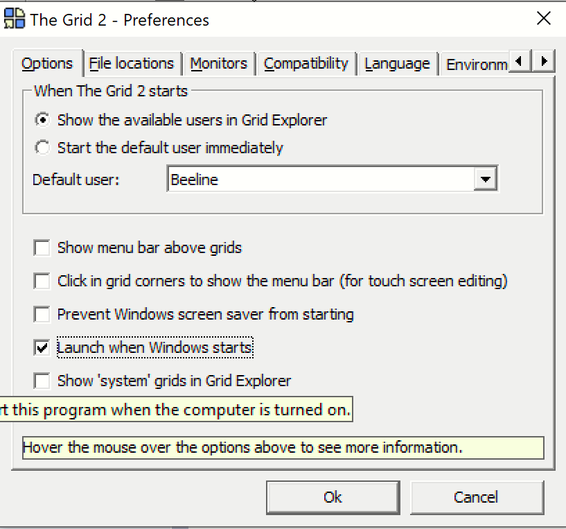 The Launch when Windows starts option in Preferences. 