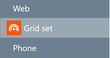 The Grid set settings tab.
