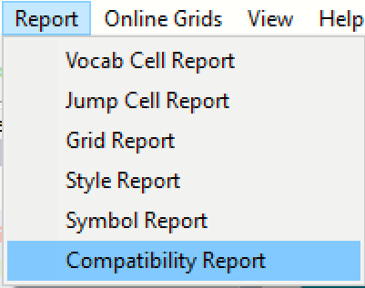 The Report tab. 