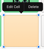 The Edit cell option when selecting a cell in Edit Mode