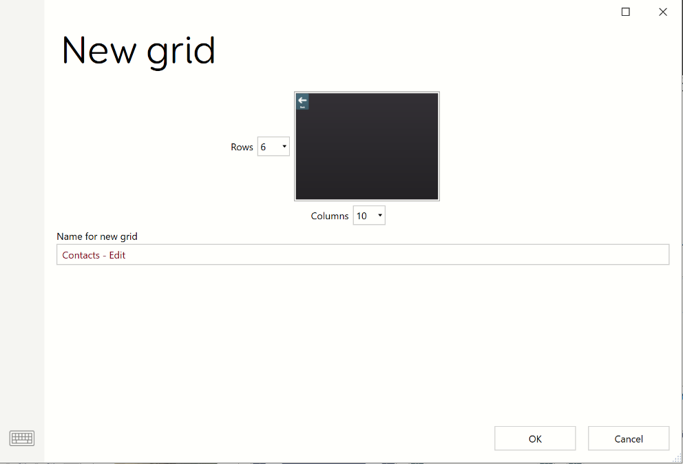 Creating a new grid in Grid 3.
