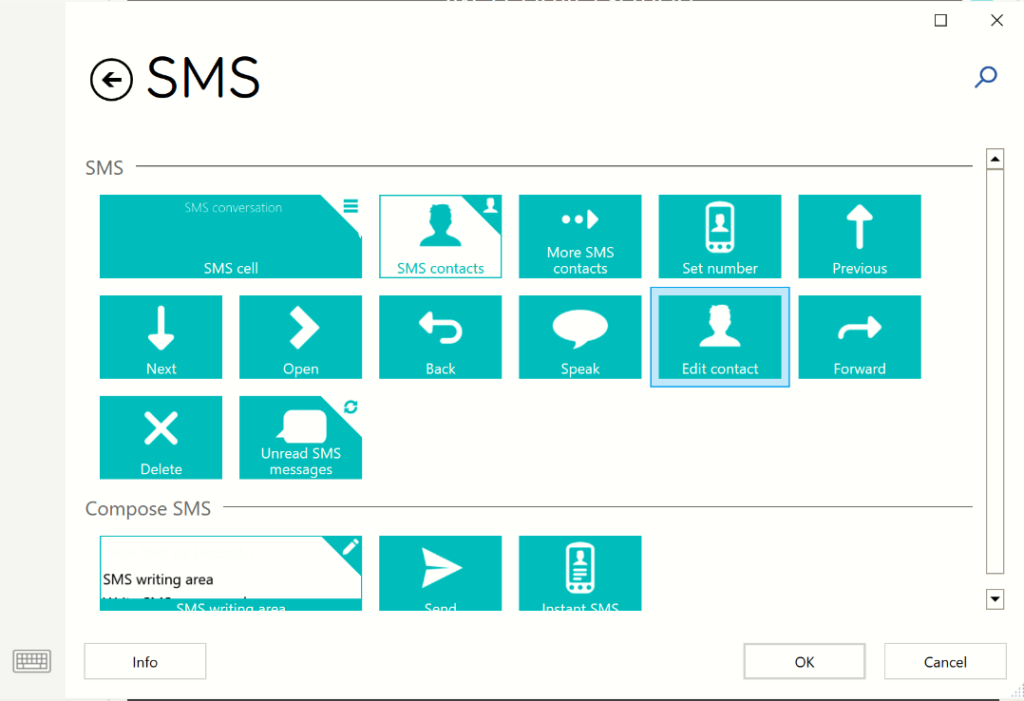 The SMS Category of commands.