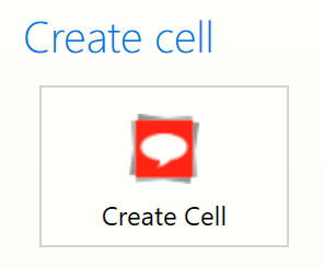 The create cell button.