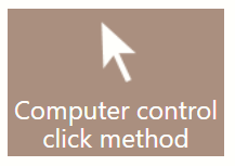 The change computer control click method command for pointer and eyegaze