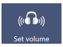 The Set volume command for the audio feedback voice