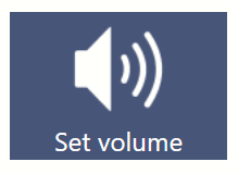 An example of a command that changes a setting - the set volume command.