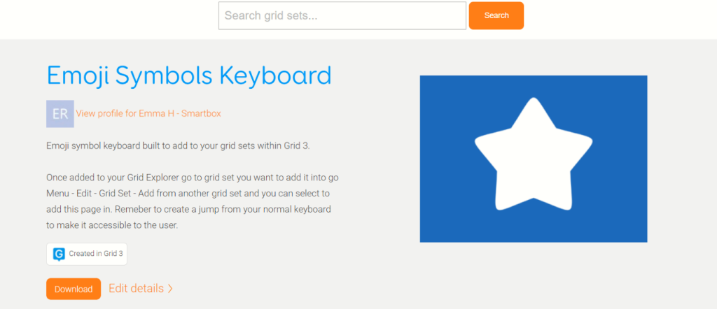 The Emoji Symbols Keyboard Online Grids page