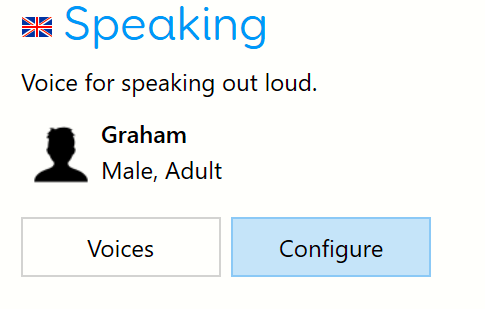 The Speaking voice in Grid 3.