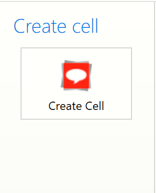 The Create Cell button.