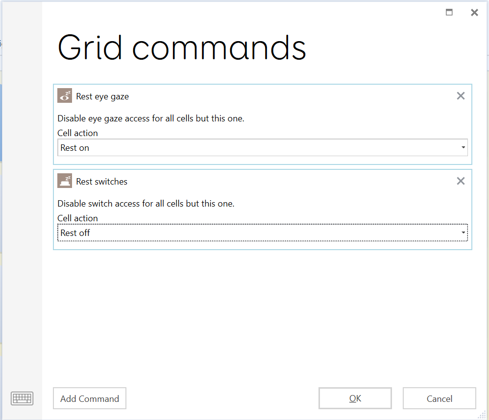 Adding rest commands as grid commands for switch access.
