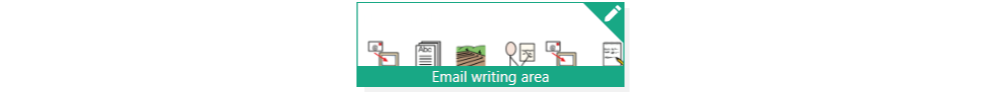 The email writing area command.