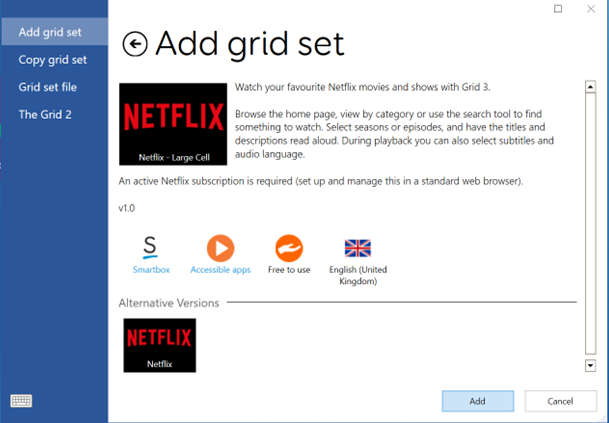 Online grid set selection
