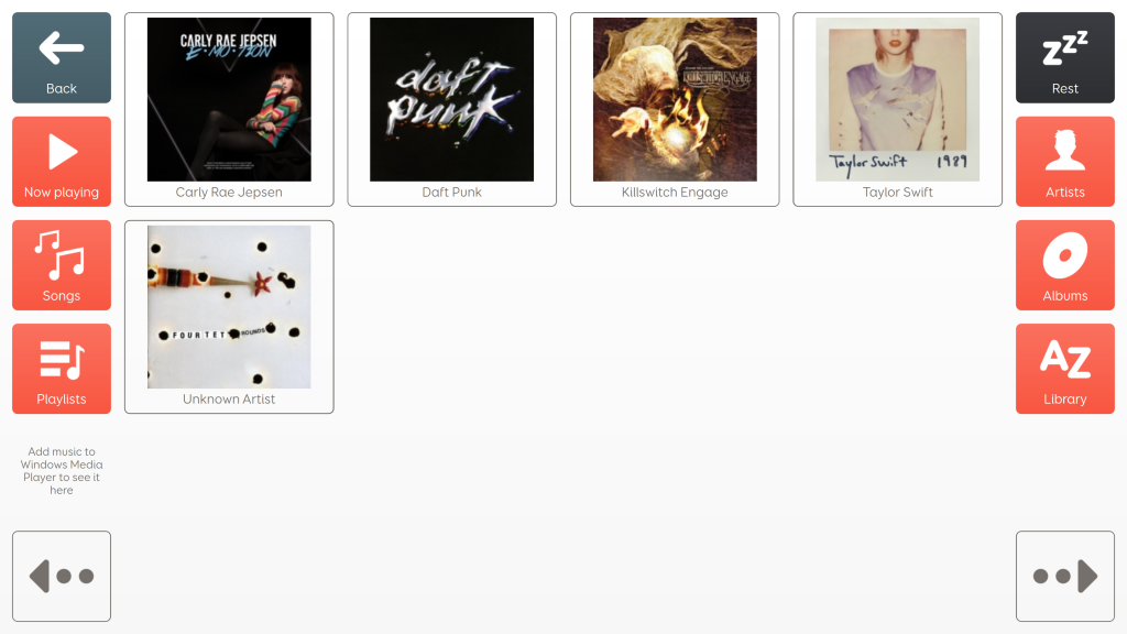Image shows Music library grid - Fast Talker