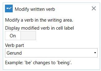 The modify written verbs command