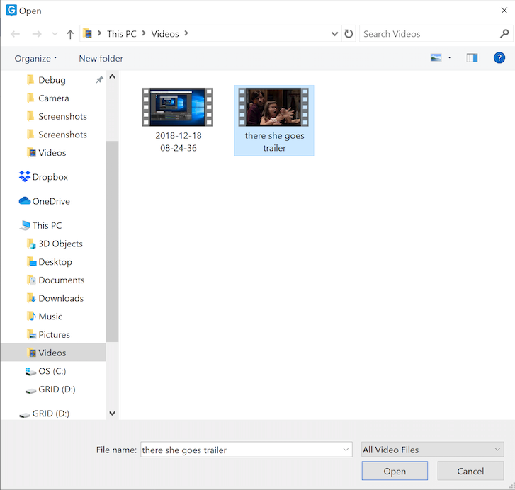 An example of a saved video file.