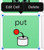 The Edit cell option once a cell has been selected